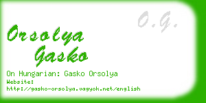 orsolya gasko business card